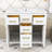 Voronica Wood Single Bathroom Vanity Cabinet with Ceramic Basin Sink and Multi-Functional Storage-300257364