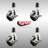 Soft Rubber Swivel Caster with Brake