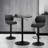 Moaid 3 Piece Height-adjustable Pub Table and Leathered Pedestal Bar Stool Dining Set-43551624-43551627