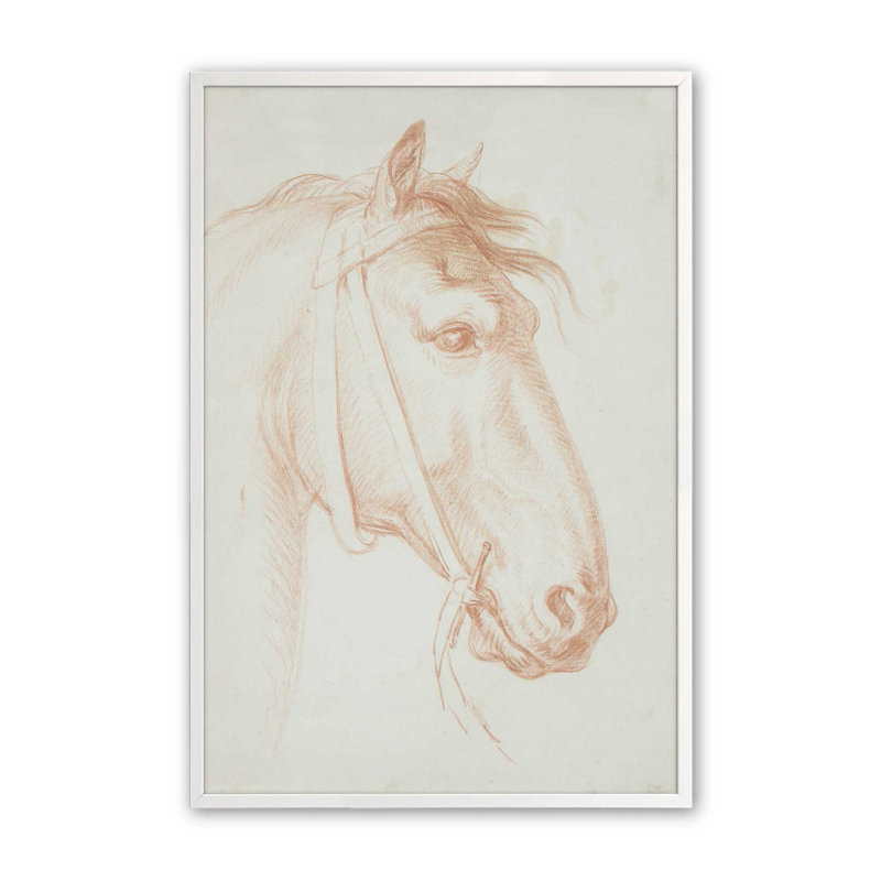 «Horses Head» par Alexander Laureus, reproduction d'art sur toile, H 24 po x l 18 po, Blanc