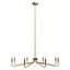 Lustre à intensité variable à 8 lumières de style l 38 po Maroneia-1739091268