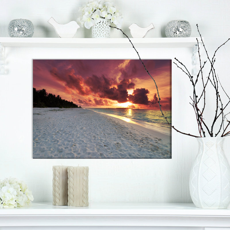Coucher de soleil sur le sri lankais - reproduction de photo sur toile tendue, H 20 po x l 20 po x P 1 po