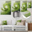 «Green and White Whsipering Abstract Spiral II», art mural spirales abstraites en métal-606073441