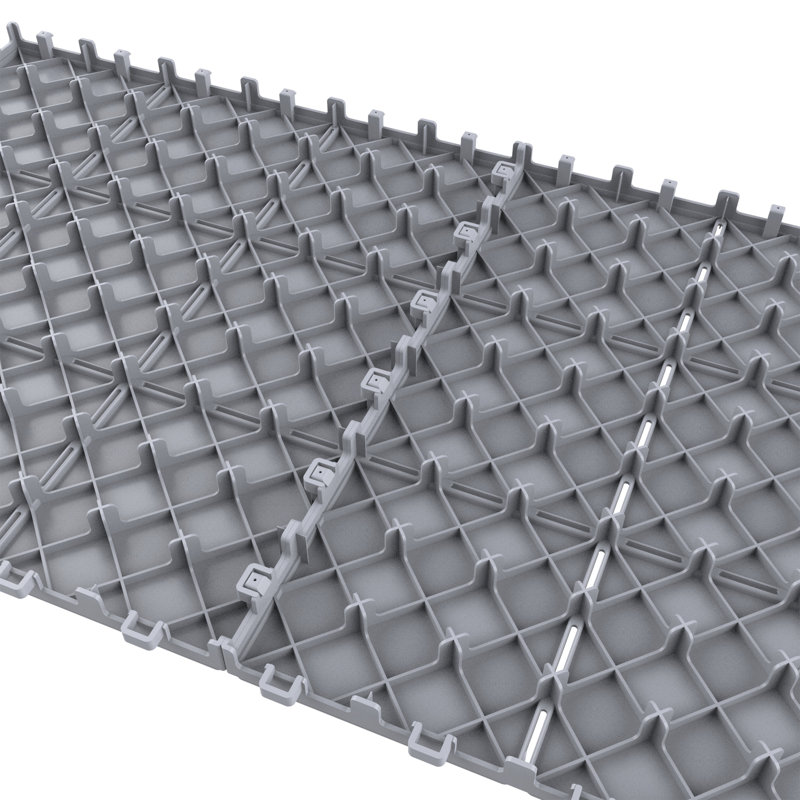 Paquet de 12 tuiles de terrasse pour l'extérieur - Revêtement de sol extérieur en polypropylène imbriqué gris