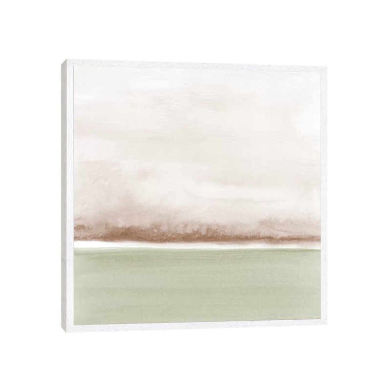 Watercolor Landscape X by Nouveau Prints - Painting on Canvas, 45.72cm H x 45.72cm W x 3.81cm D, White Framed