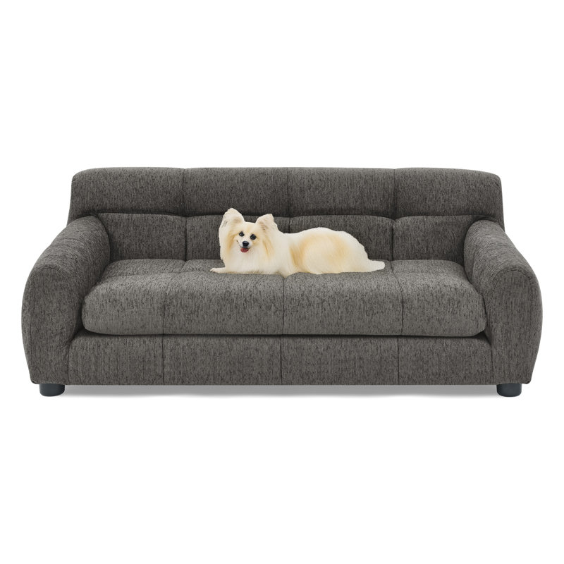 38" Soft And Comfortable Pet Sofa With Backrest And Armrests, Suitable For Modern Rectangular Pet Sofas For Small And Medium-Sized Dogs