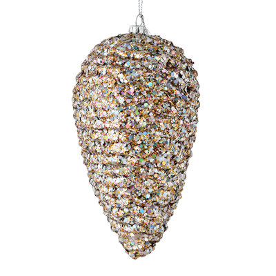 Matte Glitter Pinecone Christmas Ornament