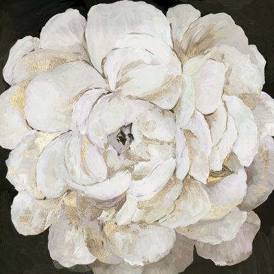 Peonia blanche sur toile