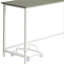 Table d'étude en L grise et blanche avec bord biseauté - bureau de rangement pratique blanc, pour la productivité