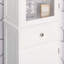 Armoire de rangement mince pour salle de bain avec porte en acrylique, tiroir et tablettes-1833141302