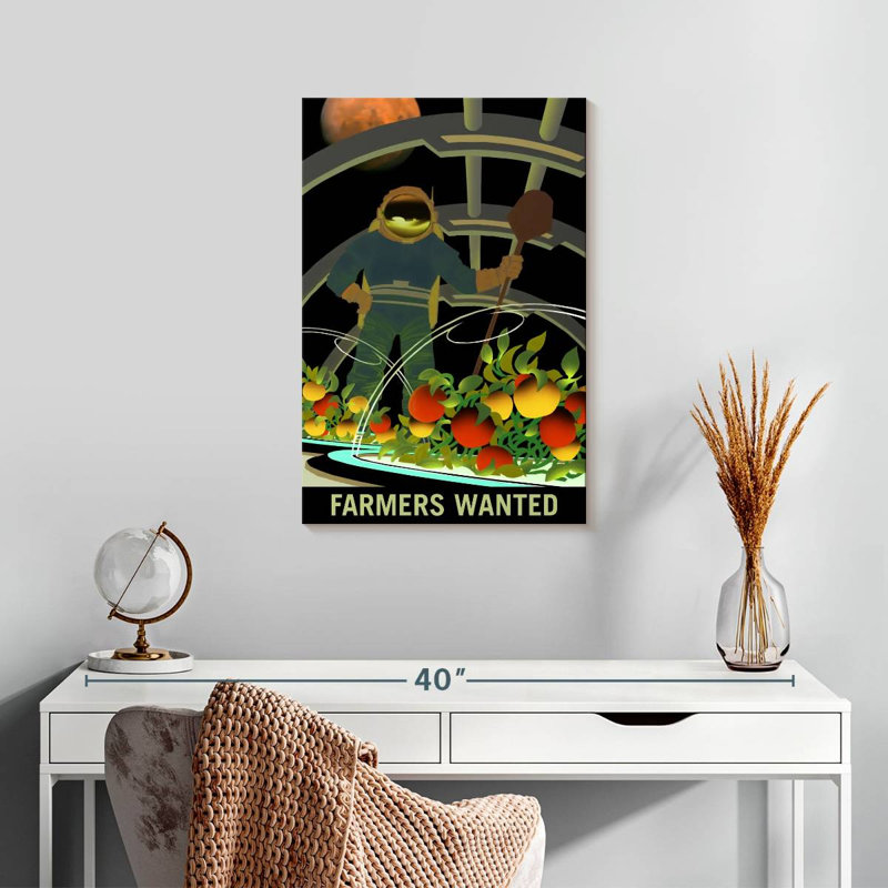 Oberle Mars Explorers Wanted Poster V, 24" H x 16" W