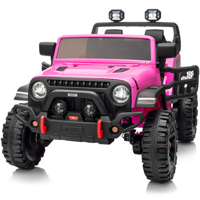 12V 2WD Ride on Toy, 2-Seater Kids Ride-on Truck Electric Car with Remote, Bluetooth