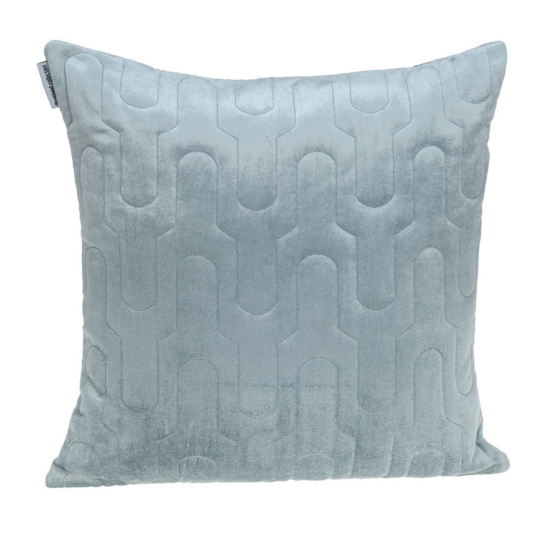 Coussin décoratif, Matelassé géométrique gris métallique matelass
