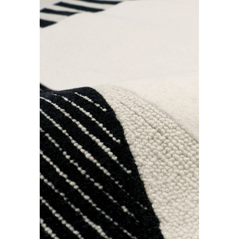 Edgy Hand Tufted Abstract Area Rug, Rectangle 5' x 8'