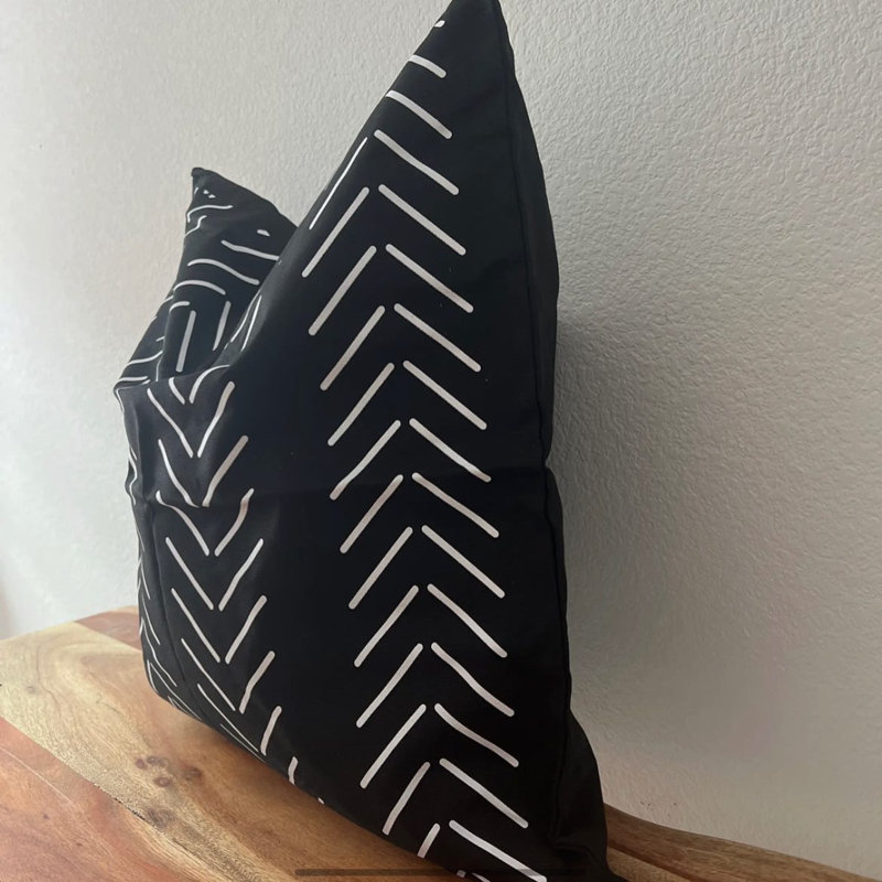 Mila Chevron Cotton Pillow Cover