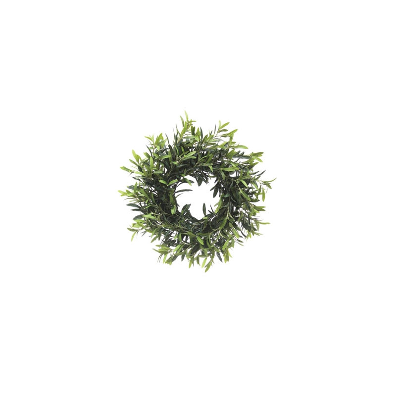 24" Artificial Olive Leaf Wreath, 8 in x 24 in