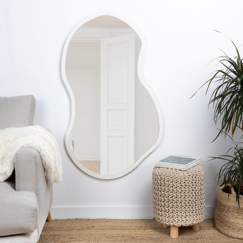 Leonetto Wood Flat Wall Mirror