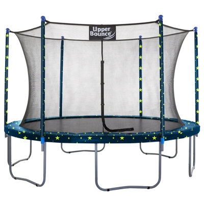 Machrus Upper Bounce 14 FT Round Backyard / Outdoor Trampoline Set with Safety Enclosure System
