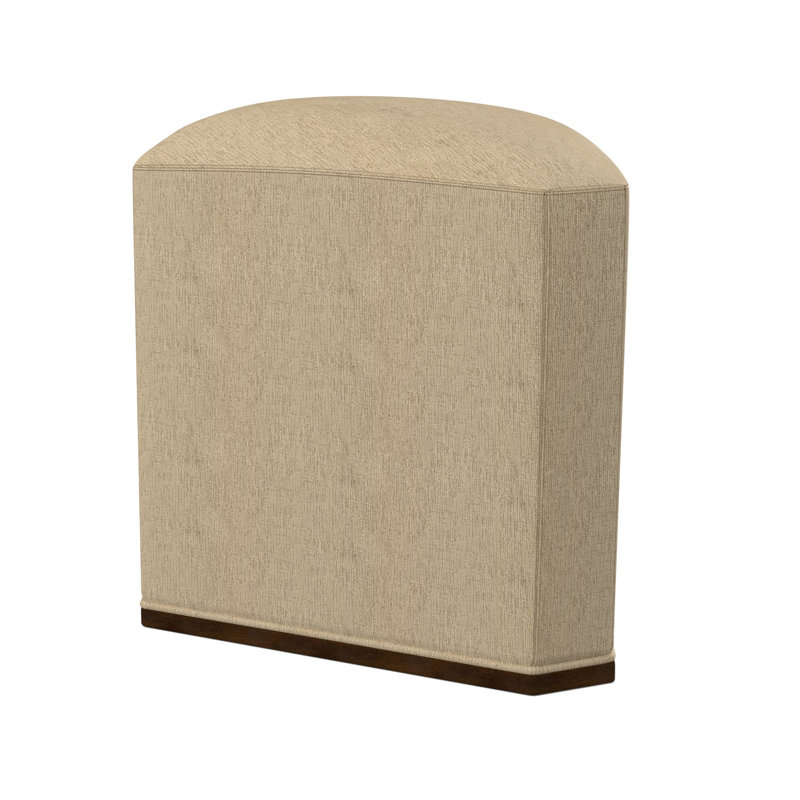 Quinn Novelty Ottoman, American Walnut, UV-Rollo Linen