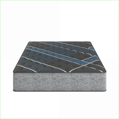 Mattresses | Restonic Comfort Care 14\" Hybrid Firm King Mattress | Foam | Light Gray + Sky Blue
