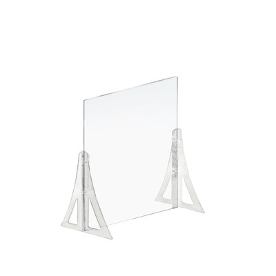 Bouclier de comptoir, protège-éternuement, barrière de protection en acrylique transparent. Réglable à 2 hauteurs, paquet de 2