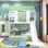 Lit superposé simple au-dessus de simple avec lit gigogne Adian Kids