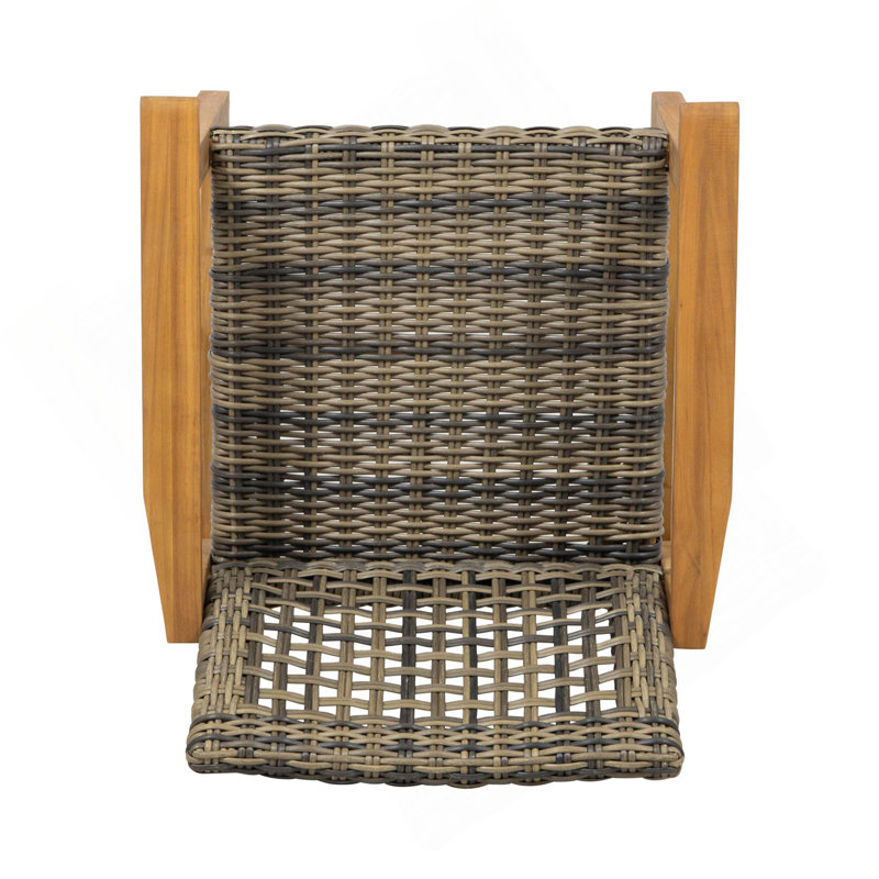 HAMPTON WOOD AND WICKER DINING CHAIR( SET OF 2 ), Natural, Brown