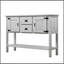 Console de 46 po en bois massif avec 2 tiroirs, armoires et tablette inférieure, armoire de rangement pour salle à manger de style rétro-1136796754-1136796764-1136796765