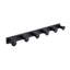 Portemanteau mural noir mat, 6 crochets en acier inoxydable SUS304 pour vêtements / serviettes