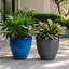 Jardinière intérieure / extérieure en résine moderne avec soucoupe et écran de drainage