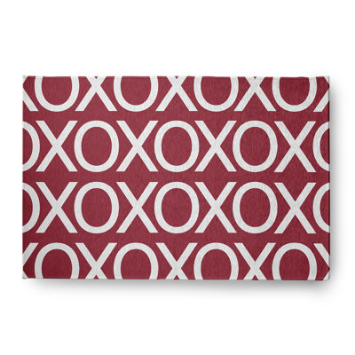 Tapis en chenille Hugs And Kisses Valentines