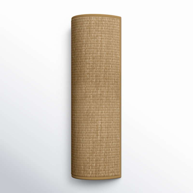 Everie LED Flush Mounted Sconce, Grasscloth