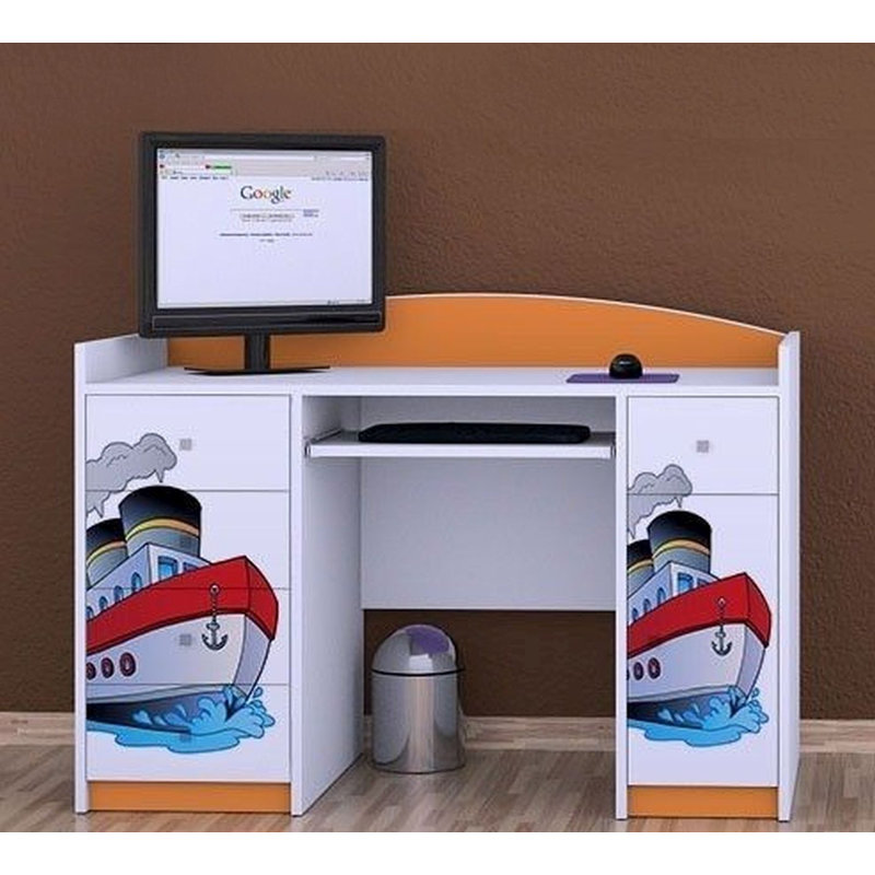 Liesl 125cm Computer Desk, Orange