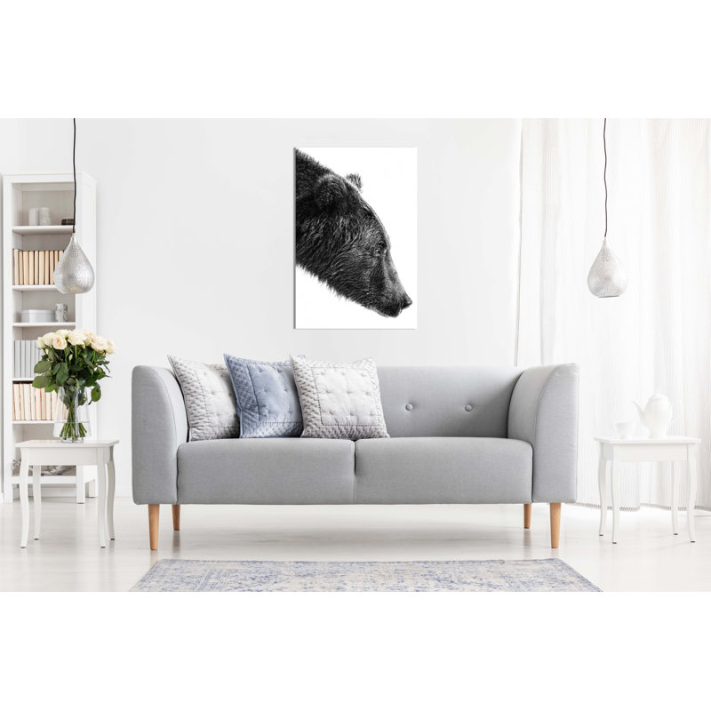Bear Close Up - Wrapped Canvas Print, 31cm H x 20cm W x 1.8cm D