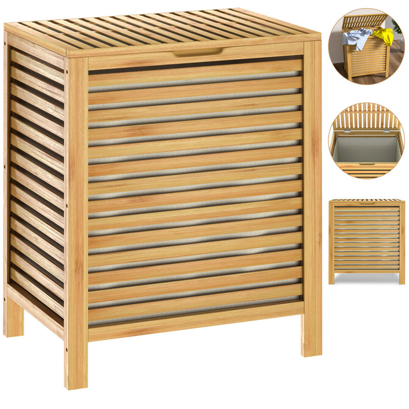Bamboo Cabinet Laundry Hamper