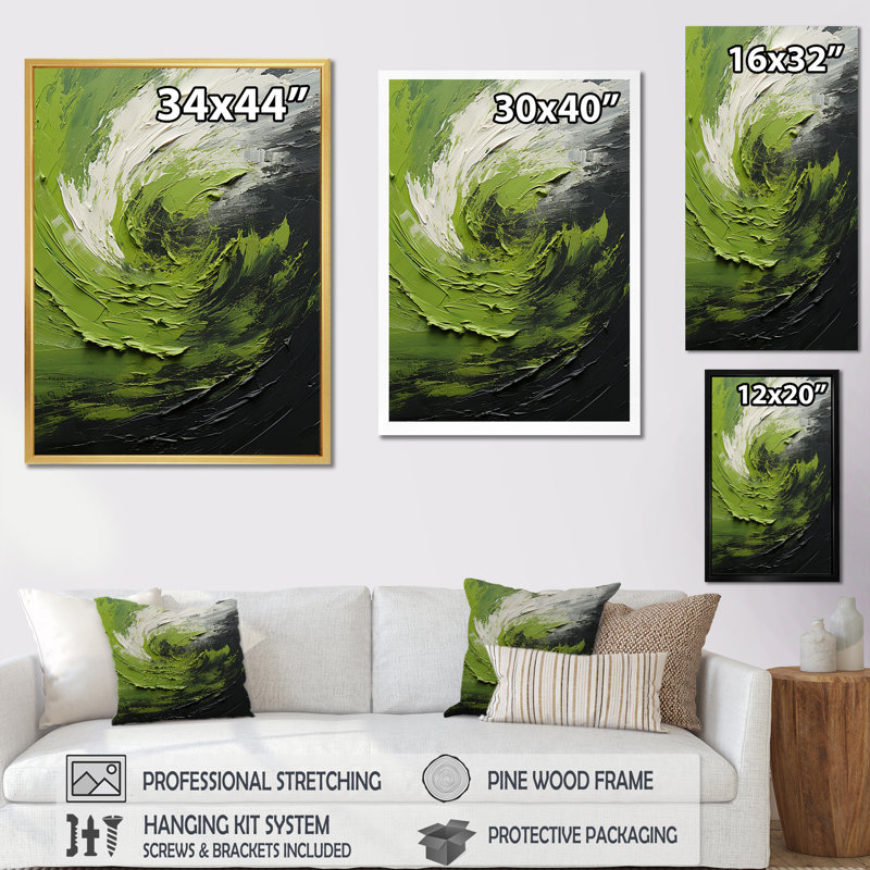 Chikatara - Abstract Spirals, reproduction d'art sur toile_106201, Impression dorée sur toile encadrée