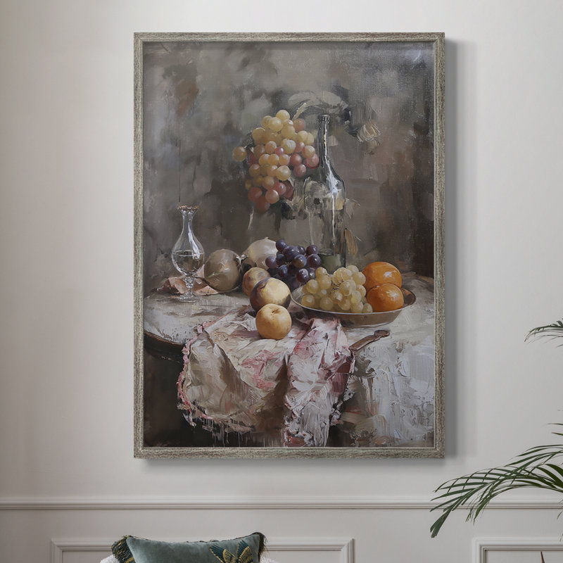Reproduction encadrée FLORAL Series DCC XXIV - bois massif, H 21 po x l 17 po