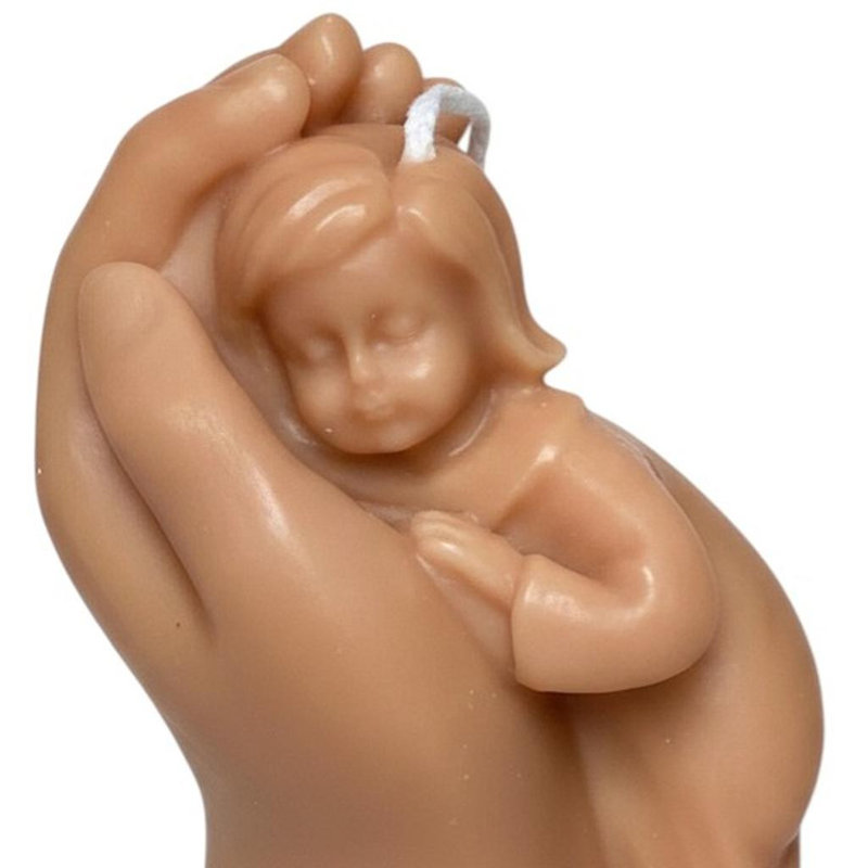 Bougie dimensionnelle pour bébé 3 po bronze vanille crémeux