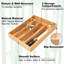 Rangement pour ustensiles de cuisine en argent en bambou