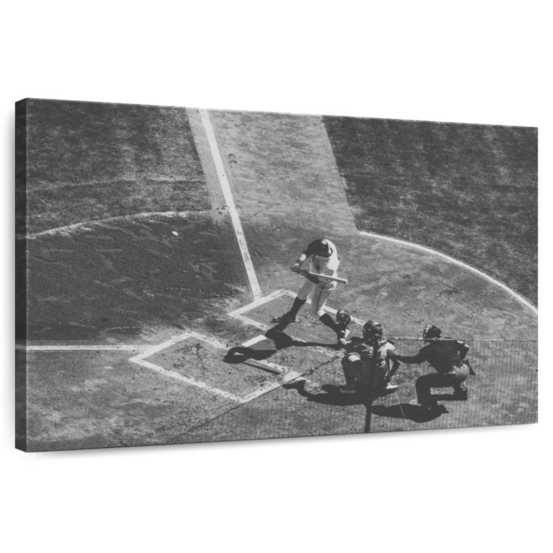 Baseball noir et blanc Sireci, H 20 po x l 30 po