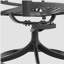 Ensemble de salle à manger 5 pièces en aluminium coulé résistant aux intempéries, comprenant 4 chaises pivotantes et une table rectangulaire avec cadre noir (même SKU: W1710S00451)