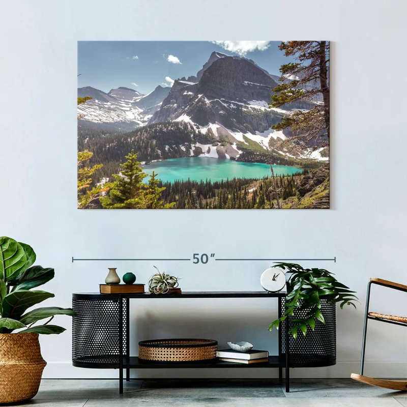 Scène de montagne Alvord Glacier Park, H 32 po x l 48 po