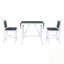 3-Piece Wood Drop Leaf Dining Table Set With 2 Upholstered Chairs