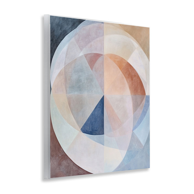 Plaque murale incurvée à motif géométrique pastel, design par Ramona Murdock