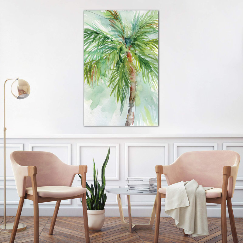 Palm Breezes II 1 Piece Wrapped Canvas Painting, 101.6 cm H x 66.04 cm W x 1.91 cm D