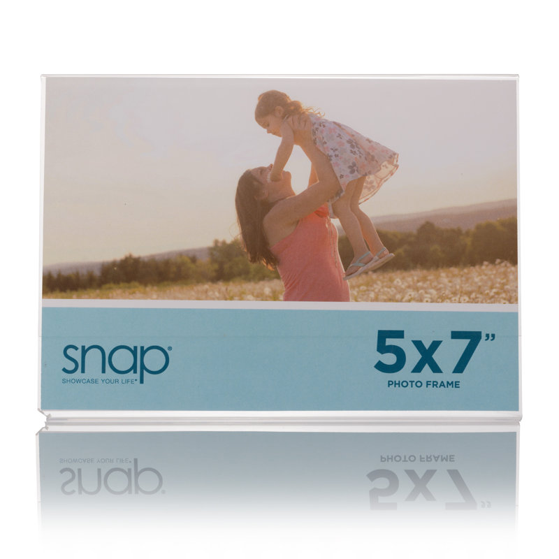 Snap 5x7 Clear Acrylic Tabletop Floating Photo Frame