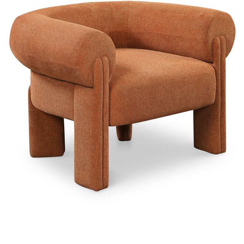 Fauteuil de 36 po Stefano, Tissu cognac