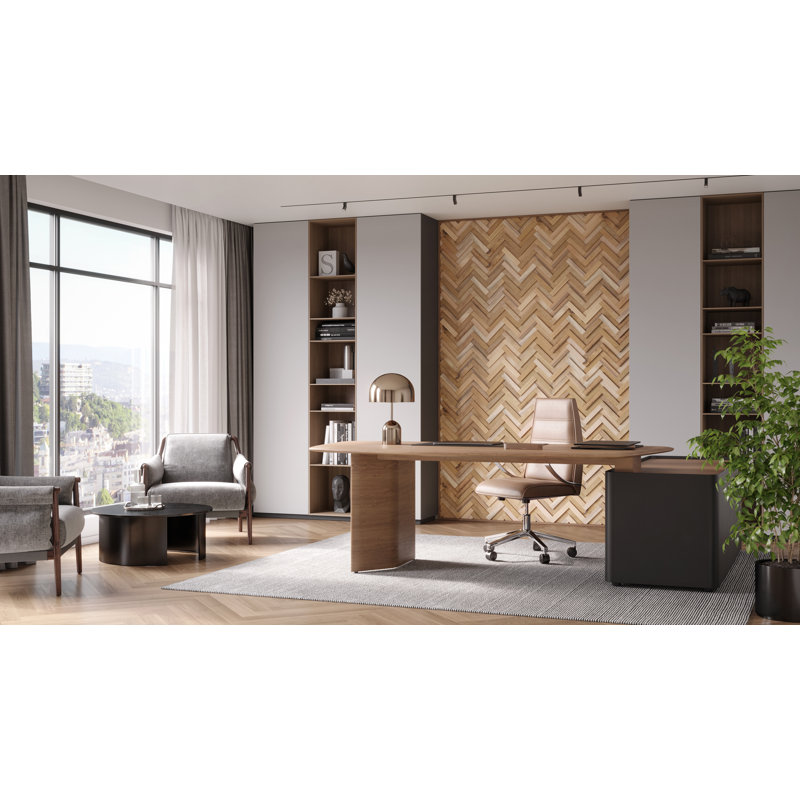 UltraWood Teak Herringbone Jointless Wall Paneling
