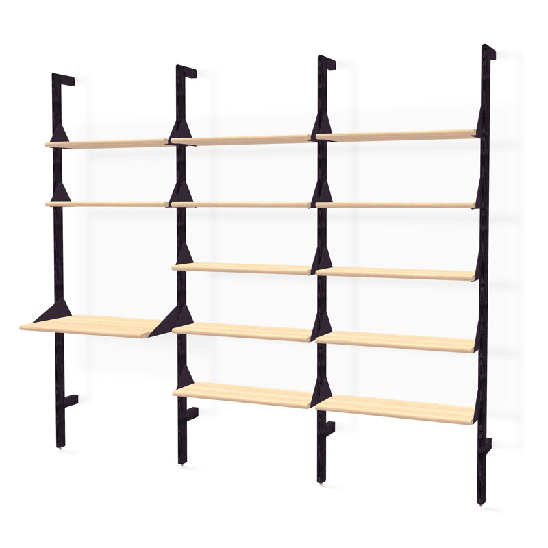 Branch 3 - Desk Shelving Unit, Black/Blonde