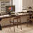 Black+Tan Rectangular Solid Wood desks-68451887